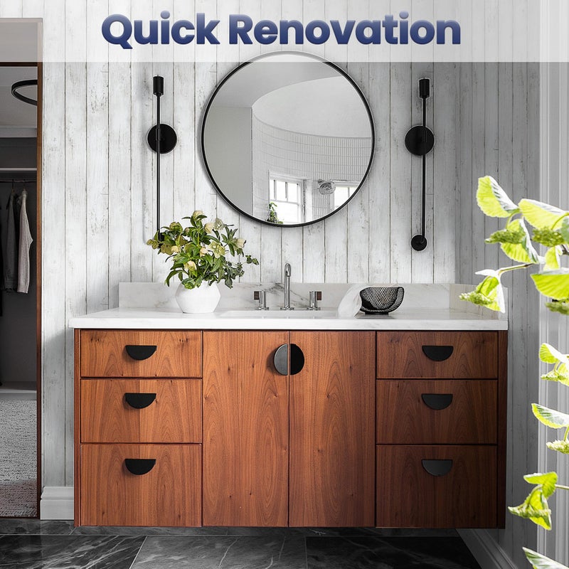 Abyssaly Peel and Stick Wallpaper 17.7" X 118" White Gray Wood Shiplap Contact Paper Self-Adhesive Removable Decorative Wall Covering Vintage Wood Plank Film for Home Decoration - Image 4